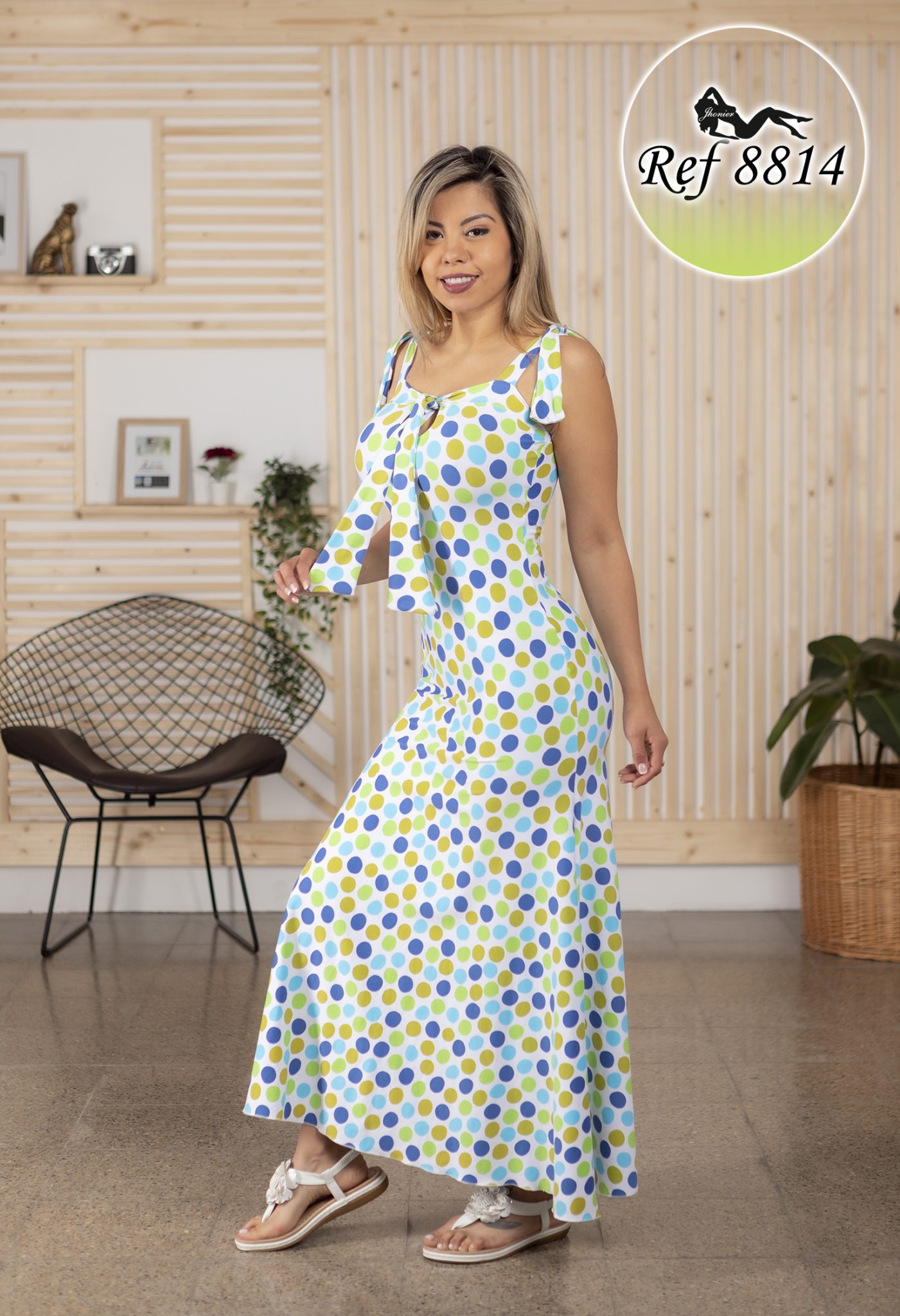 Vestido Largo Colombiano 8814 – Jhonier Moda Colombiana