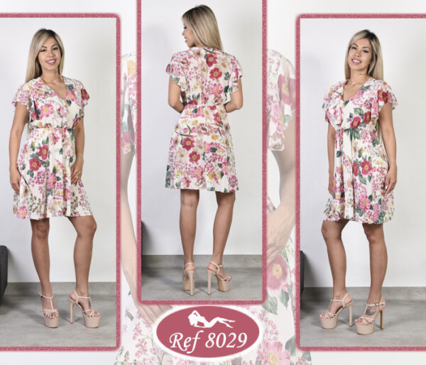 Vestido corto Italiano 8029 - Imagen 6
