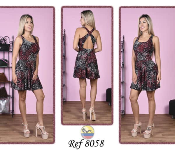 Vestido Short  Colombiano 8058 - Imagen 2
