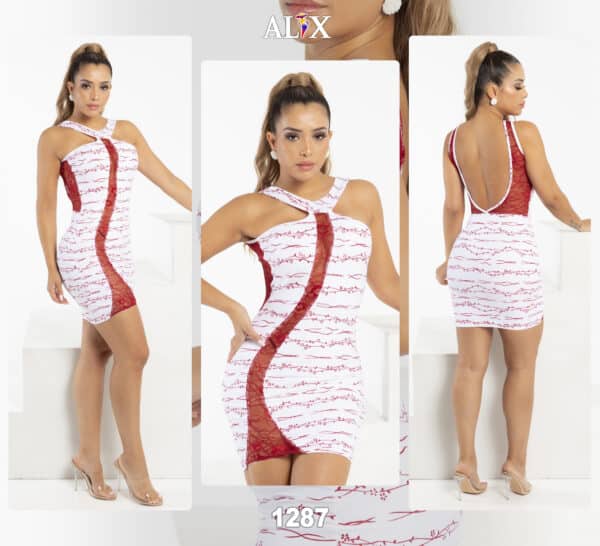 Vestido Corto Colombiano 1287 - Imagen 5